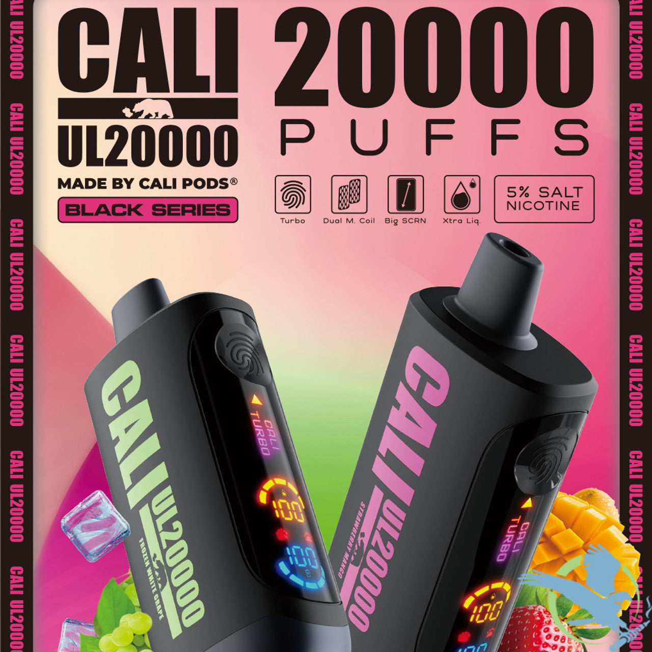 elf bar vape uk Cali XLT 40k Puffs Disposable Vape Wholesale | 25ml E-liquid, Dual Mesh  Coil - VAPE HK SHOP main image 1