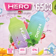 Hero 9ML 6500 Puffs 650mAh Prefilled Synthetic Nicotine Salt Rechargeable Disposable Device With Mesh Coil